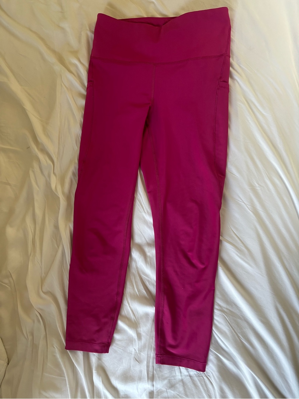 Athleta Fuchsia Interval Stash 7/8 Tights